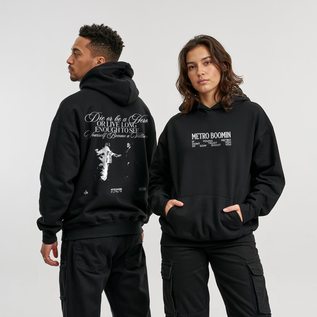 Metro Boomin | Heroes & Villains Unisex Oversized Hoodie