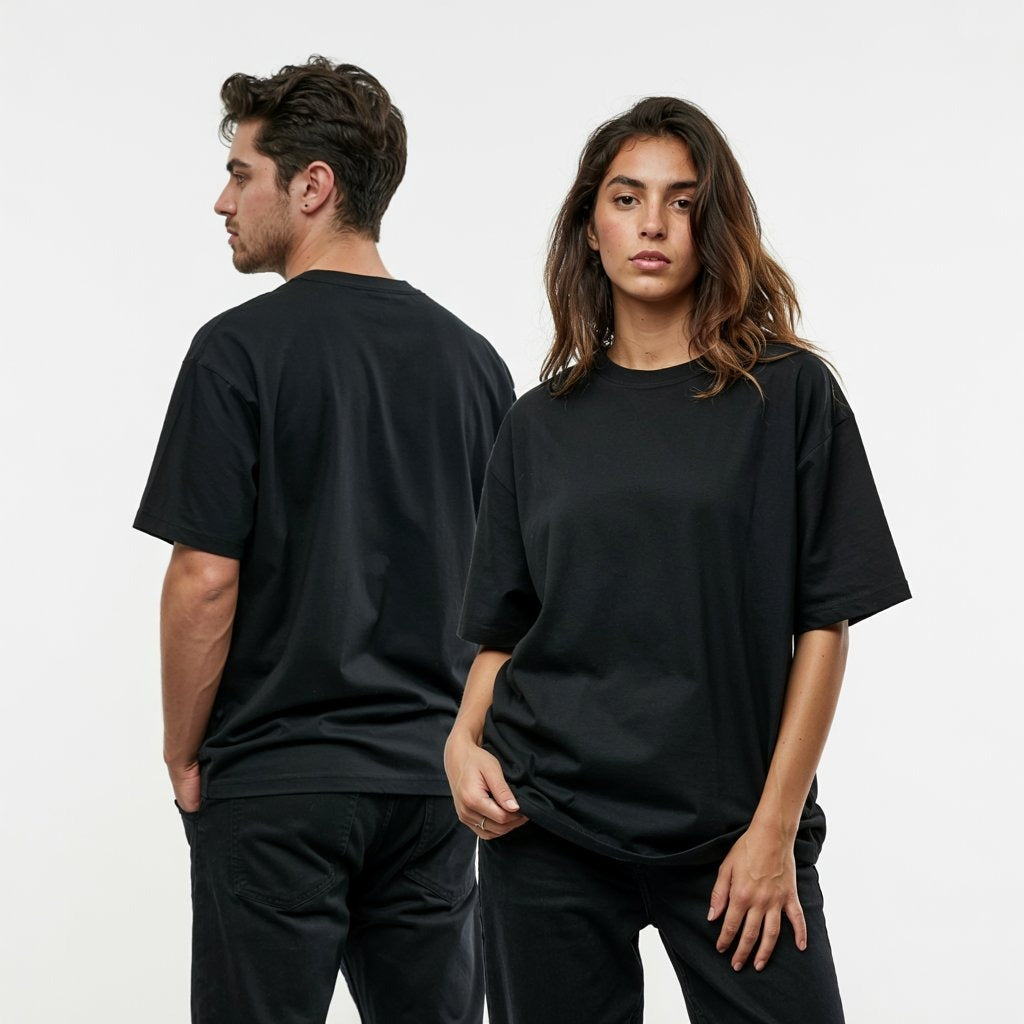 Essential Unisex Oversized Tee – Black